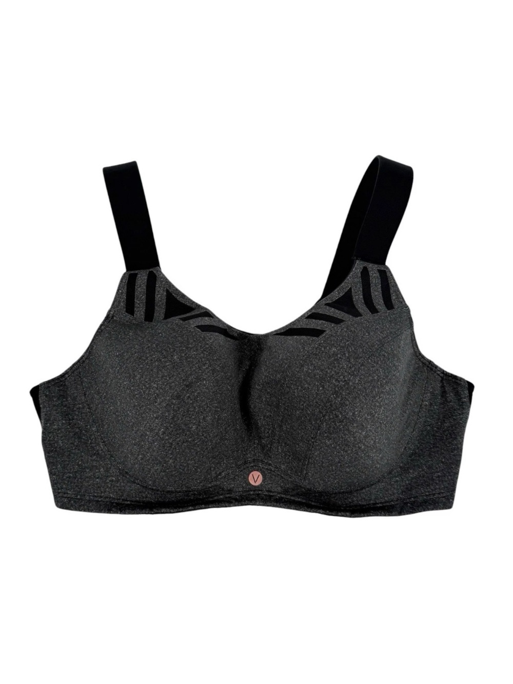 Livi Active Sports Bra Womens Size 46DD Gray Black Max Support Underwire